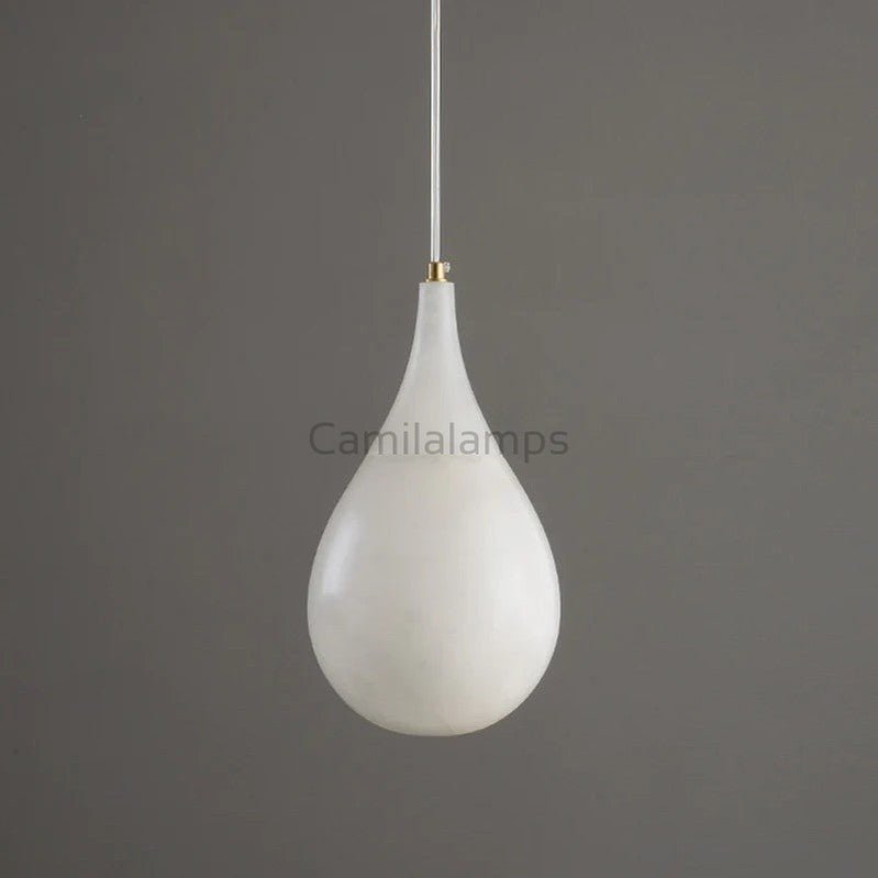 Larry Alabaster Raindrop Modern Pendant Light - Camilalamps - VIA - 1538