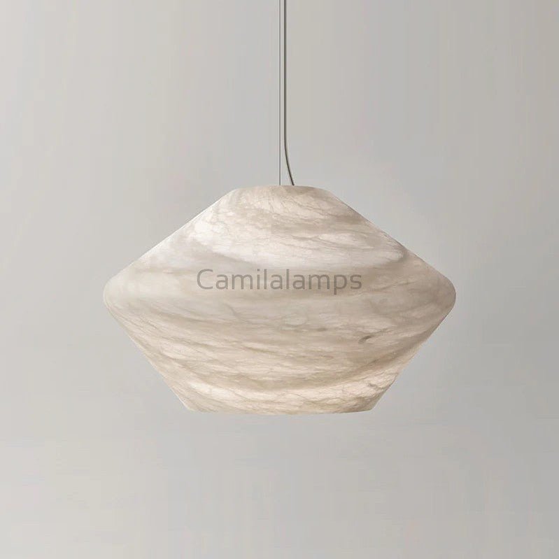 Larry Alabaster Simple Bedside Modern Pendant Light - Camilalamps - VIA - 1539