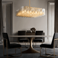 Lattic Clear/Smoke Class Square Chandelier 37'' For living room - Camilalamps - CA-LAT-Square-2