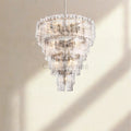 Lattic Glass Tiered Round Chandelier 36'' 47'' - Camilalamps - CA-Lattic-TRound-6