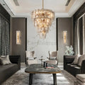 Lattic Glass Tiered Round Chandelier 36'' 47'' - Camilalamps - CA-Lattic-TRound-4