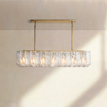 Lattic Smoke Glass Rectangular Chandelier 49'' 67'' - Camilalamps - CA-Lattic-Rec-4