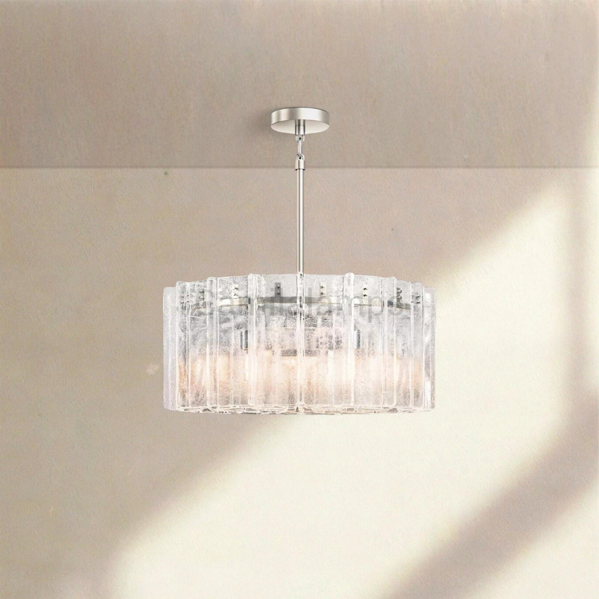 Lattic Smoke Glass Round Chandelier 36'' 48'' - Camilalamps - CA-Lattic-Round-2
