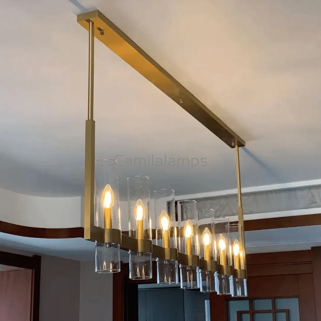Lavelle Linear Chandelier Art Blown Glass - Camilalamps - CAM1268