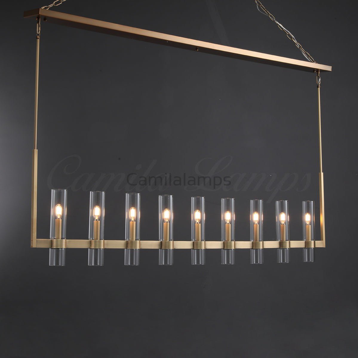 Lavelle Linear Chandelier Art Blown Glass - Camilalamps - CAM1268