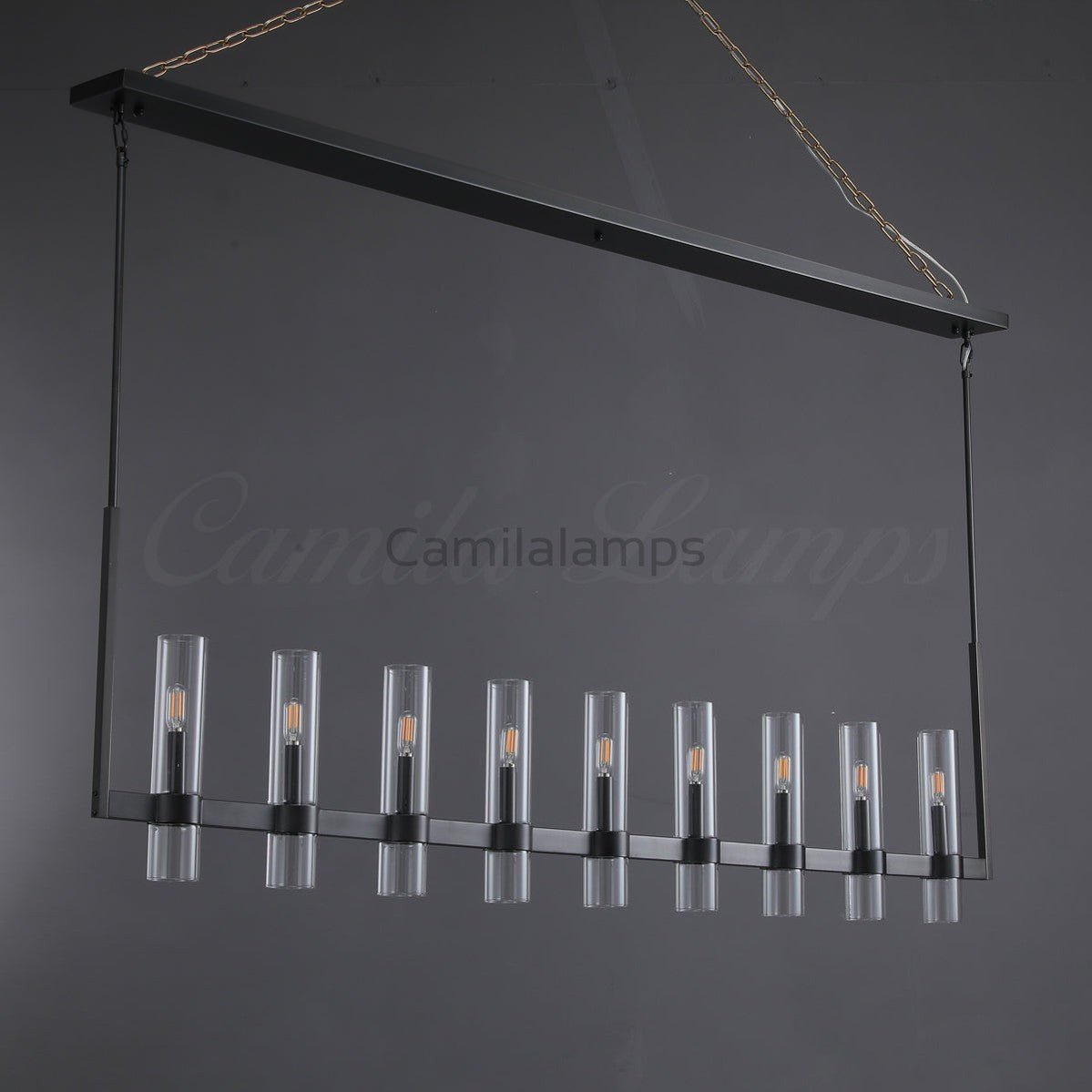 Lavelle Linear Chandelier Art Blown Glass - Camilalamps - CAM1268