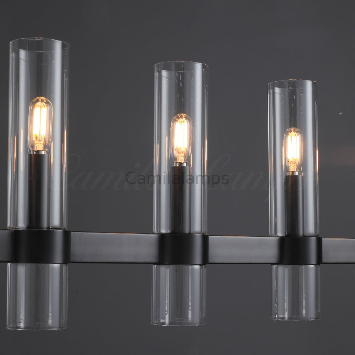 Lavelle Linear Chandelier Art Blown Glass - Camilalamps - CAM1268