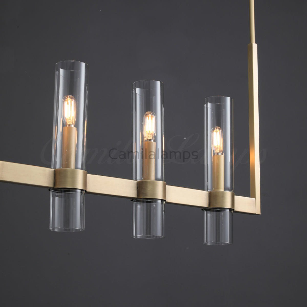 Lavelle Linear Chandelier Art Blown Glass - Camilalamps - CAM1268