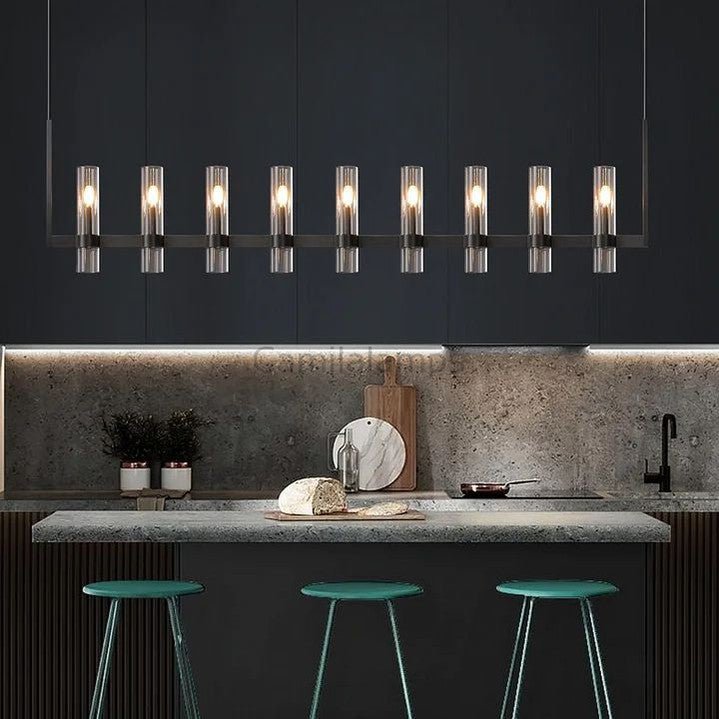 Lavelle Linear Chandelier Art Blown Glass - Camilalamps - CAM1269