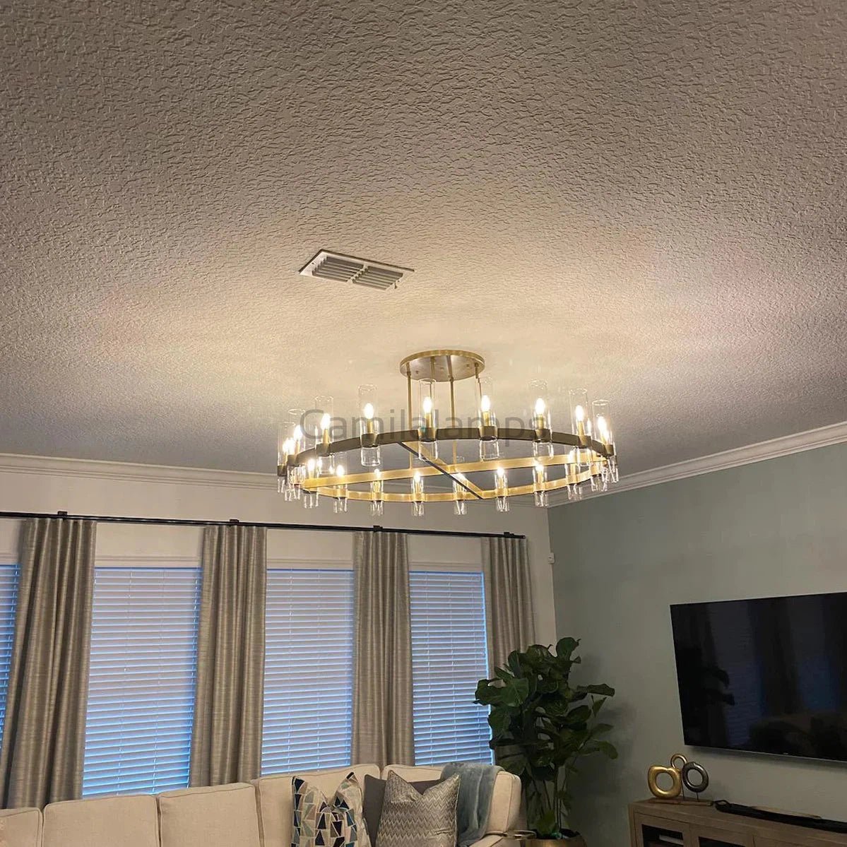 Lavelle Round Glass Chandelier 60" - Camilalamps - CA - LA2023 - R0004