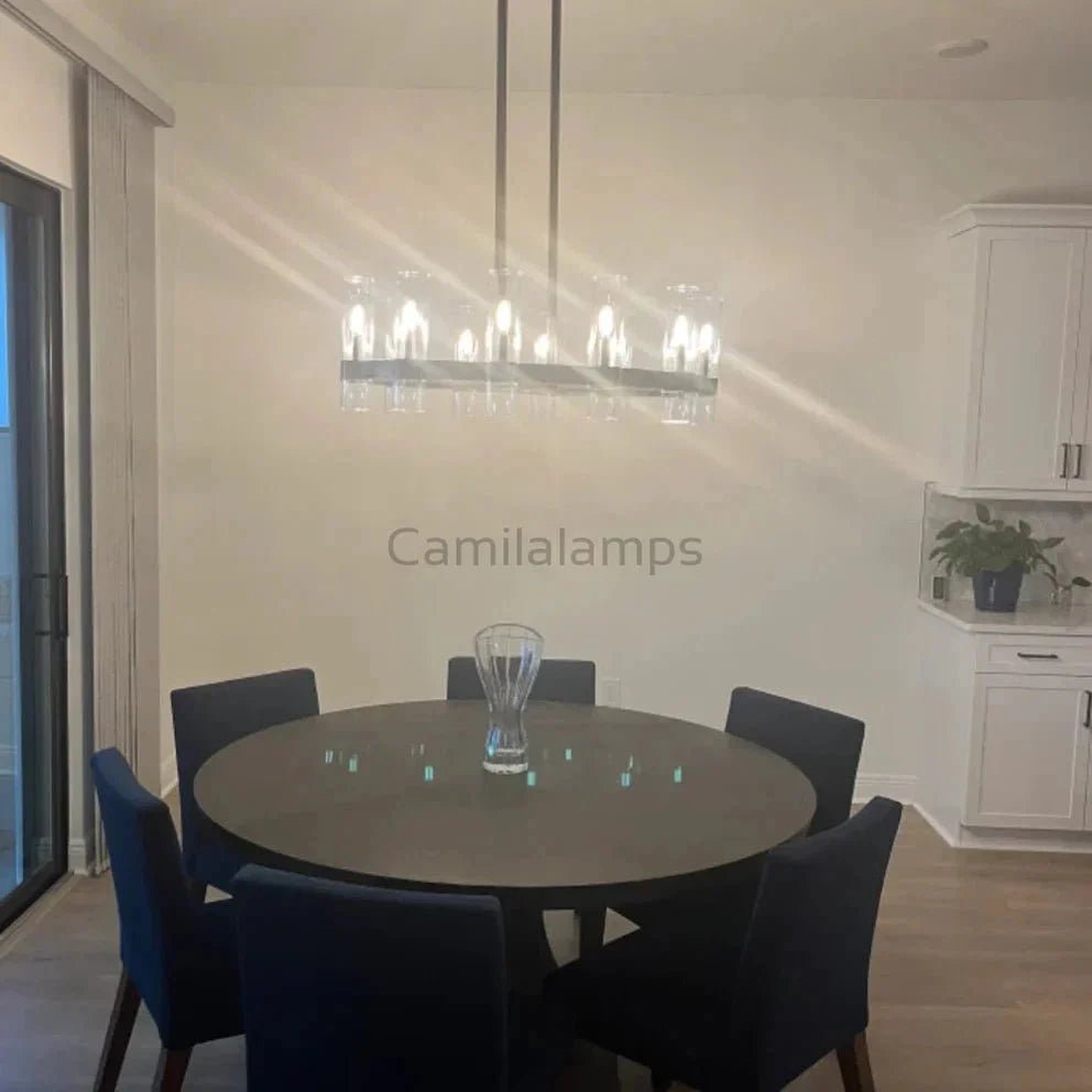 Lavelle Round Glass Chandelier 60" - Camilalamps - Ca-1La2023-1R0004