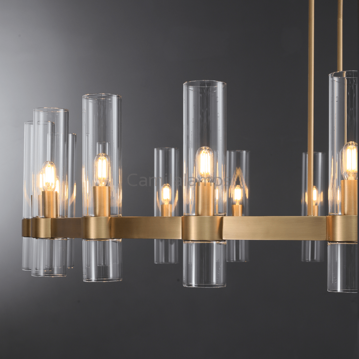 Lavelle Round Glass Chandelier 60" - Camilalamps - CA - LA2023 - R0005