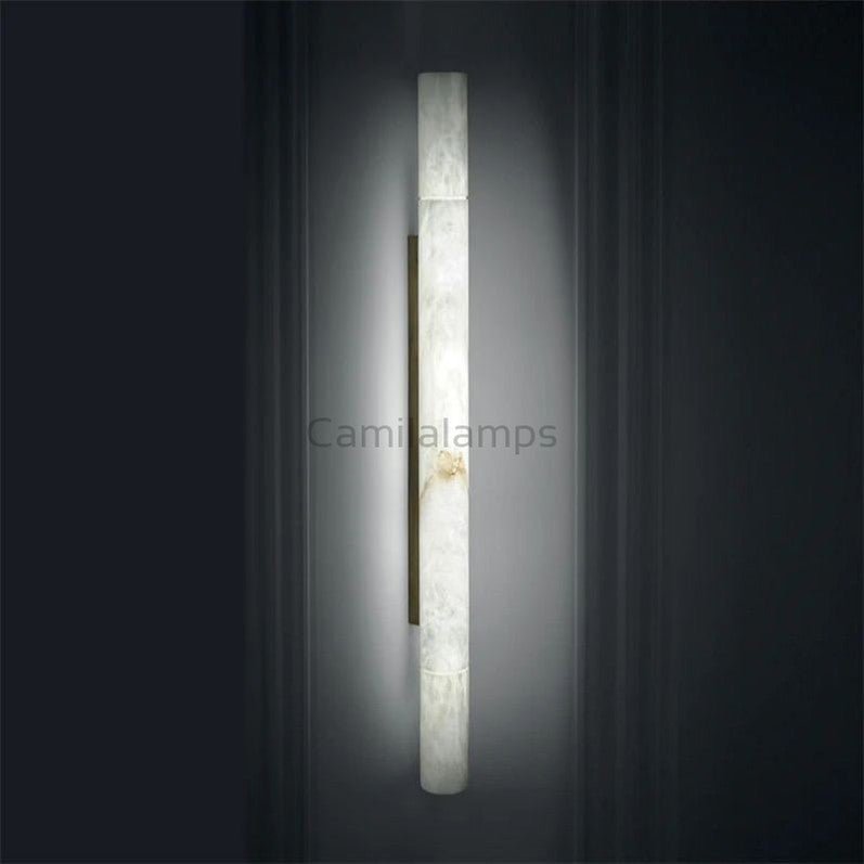 Lavinia Alabaster Round Tube Wall Sconce - Camilalamps - CAM - LA - 2