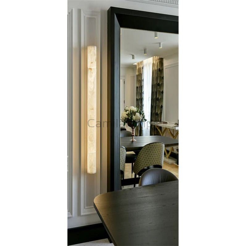 Lavinia Alabaster Round Tube Wall Sconce - Camilalamps - CAM - LA - 1