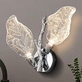 LED Wall Sconces, Modern Gold Wall Lighting, Leaf Crystal Wall Lights w/Dim, Sconces Wall Lighting for Living Room Vanity Wall Mount Lamps Fixtures for Bathroom Hallway, Living Room, Stairs - Camilalamps - B0DT5SD96K