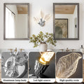 LED Wall Sconces, Modern Gold Wall Lighting, Leaf Crystal Wall Lights w/Dim, Sconces Wall Lighting for Living Room Vanity Wall Mount Lamps Fixtures for Bathroom Hallway, Living Room, Stairs - Camilalamps - B0DPWS1BNP