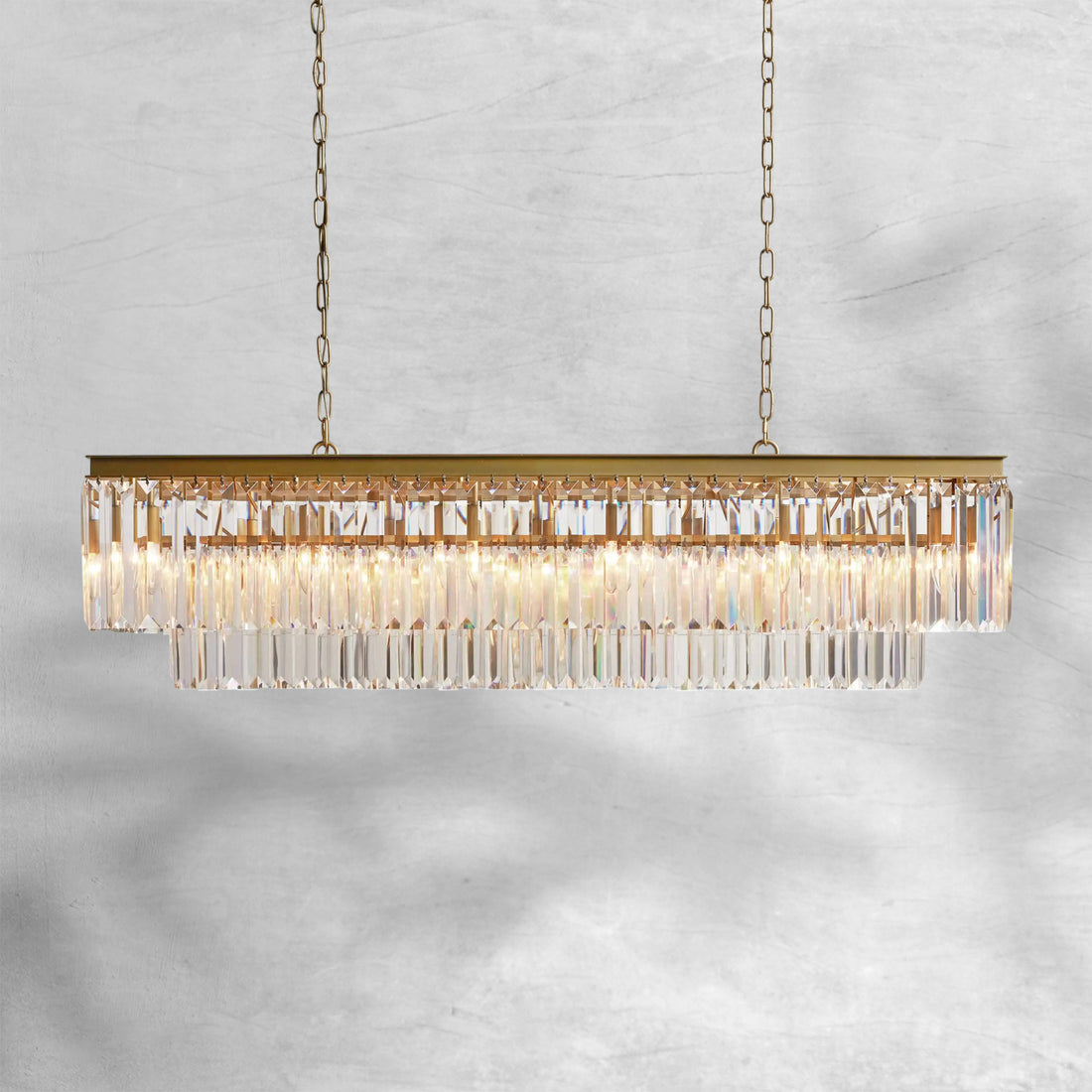 Leyland Tiered Rectangular Chandelier - Camilalamps - CA - 652036H03773