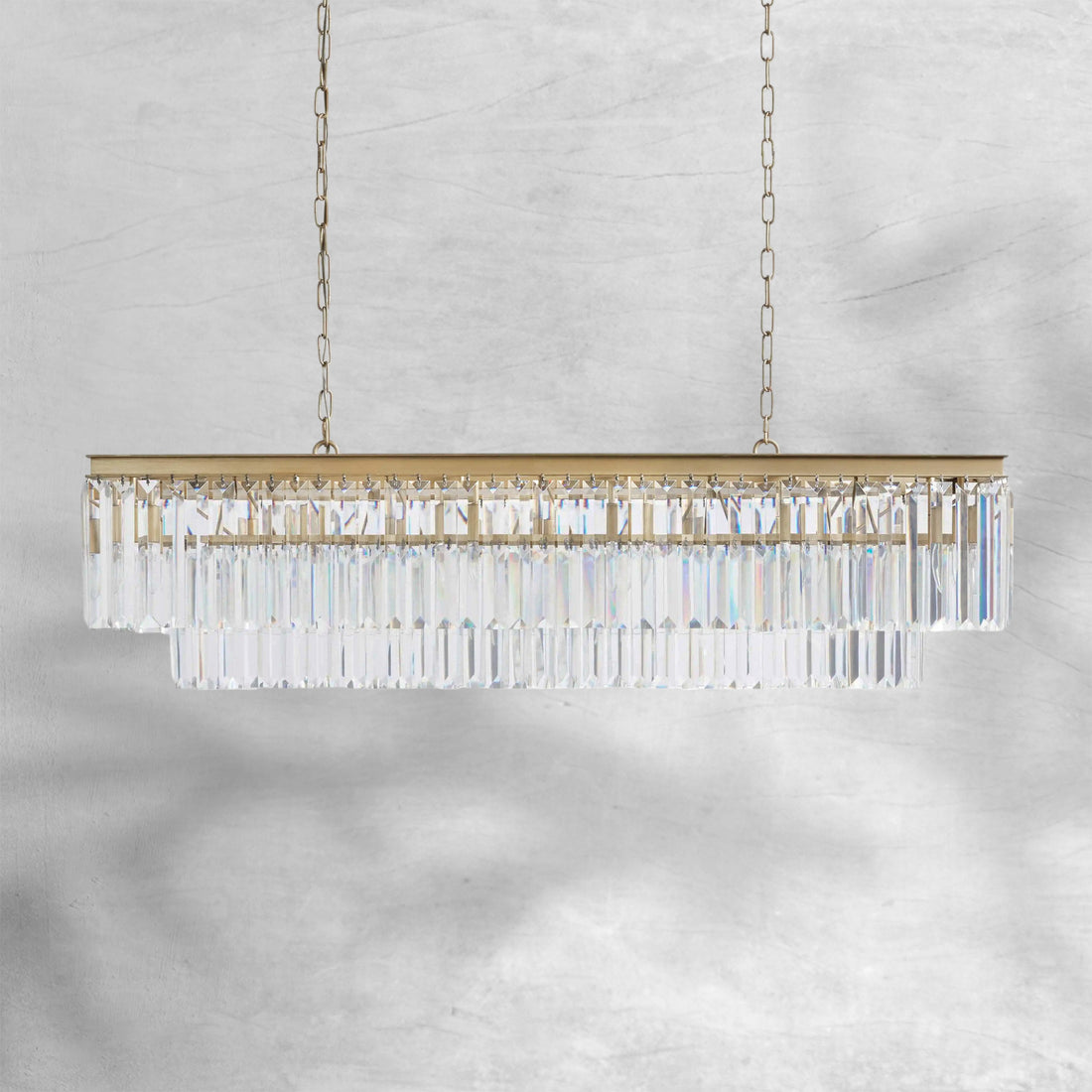 Leyland Tiered Rectangular Chandelier - Camilalamps - CA - 652036H03773