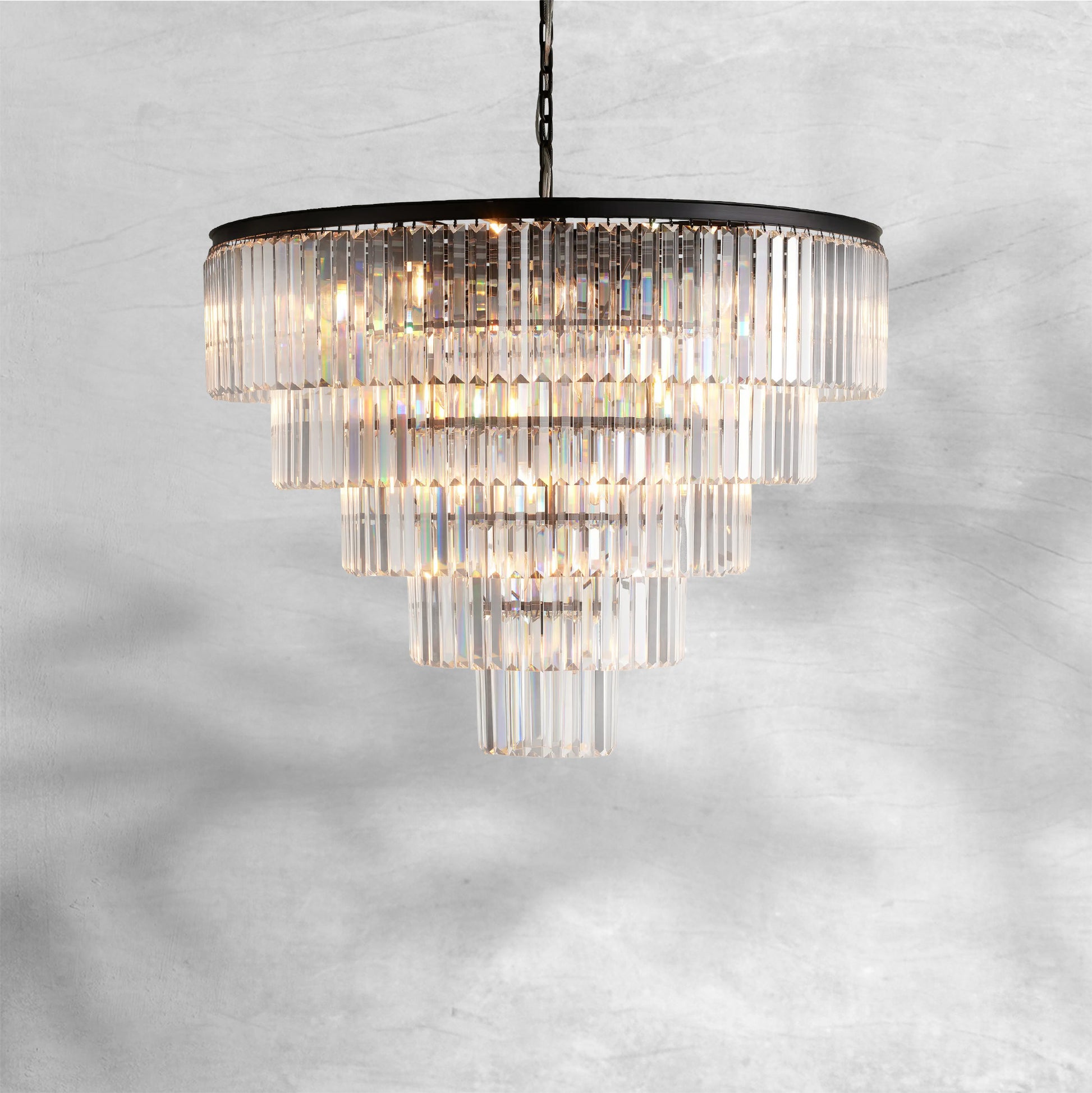Leyland Tiered Round Chandelier 48"60" - Camilalamps - CA - 662036H748KT