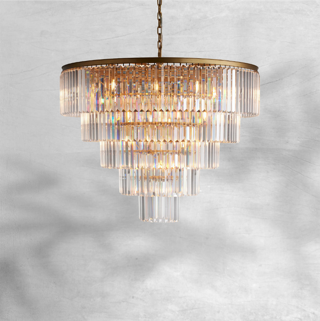 Leyland Tiered Round Chandelier 48"60" - Camilalamps - CA - 662036H748KT