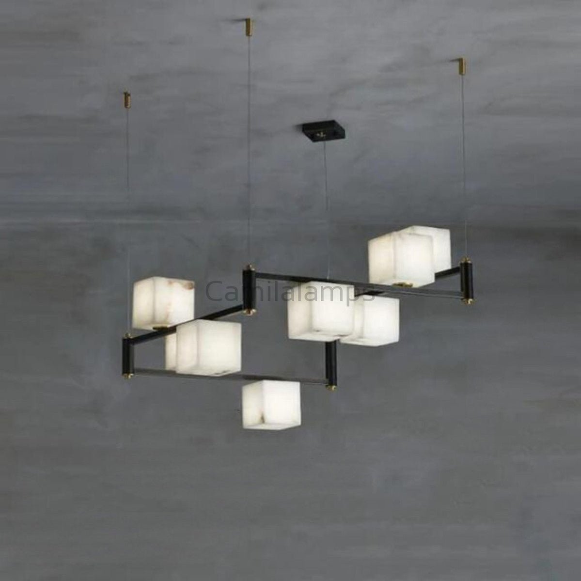 Lifa Alabaster Chandelier - Camilalamps - Lifan - 881 - 17.7" - Warm - 10