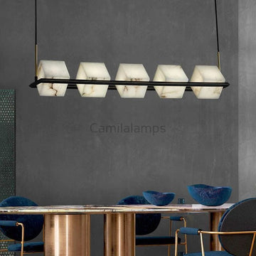 Lifa Alabaster Chandelier - Camilalamps - Lifan - 881 - 13.8" - Warm - 1