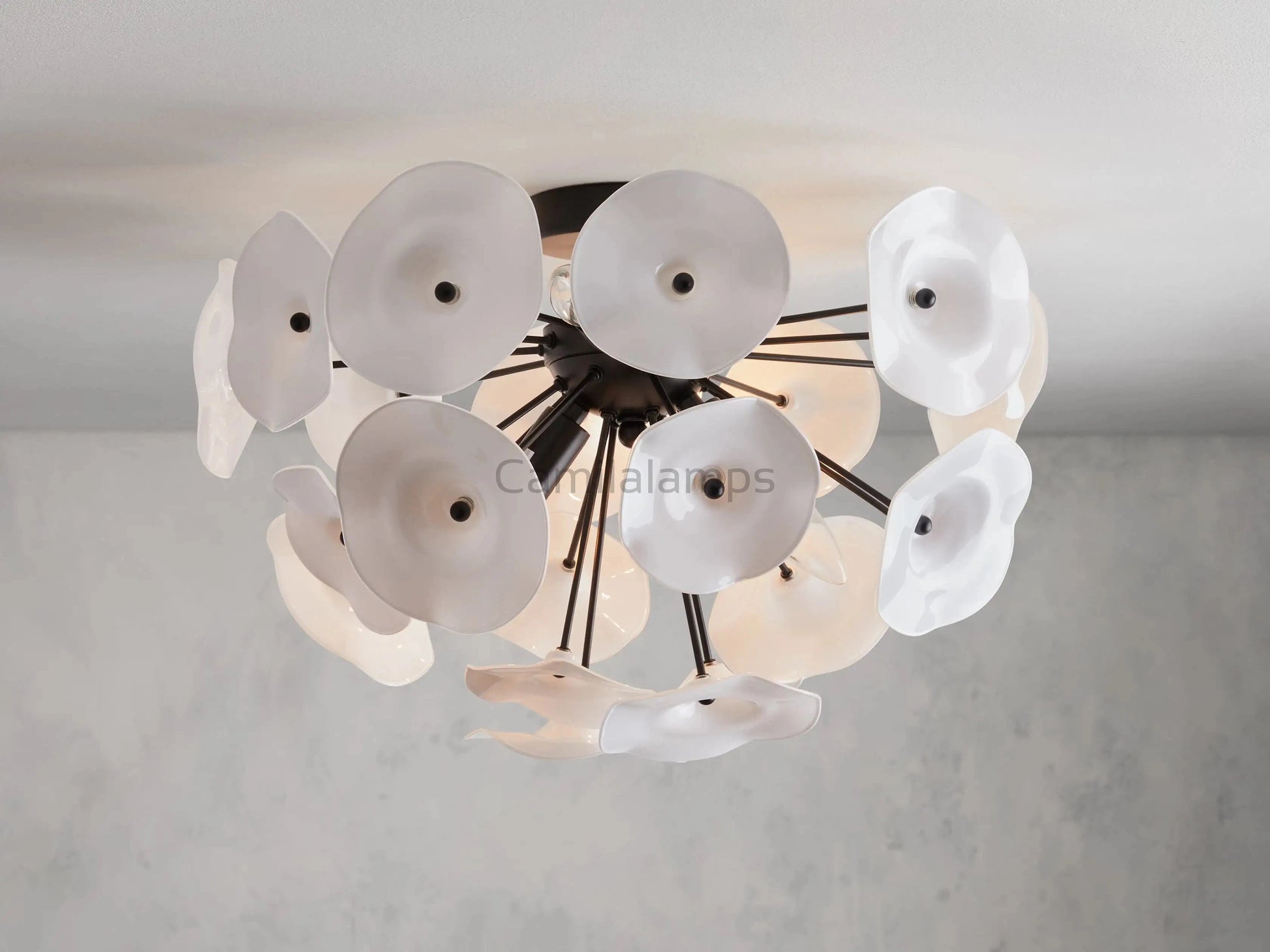 Lily Flushmount in Black - Camilalamps - CA - 2036H432