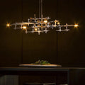 Linear Pendant Light Fixture In Stainless Steel - Camilalamps - ILM0625
