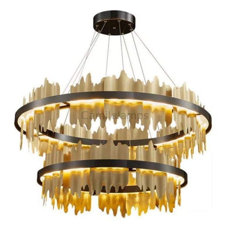 Lior 2 - Tier Modern Round Chandelier - Camilalamps - CAM - HI002