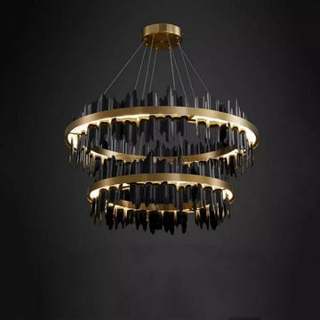 Lior 2 - Tier Modern Round Chandelier - Camilalamps - CAM - HI001