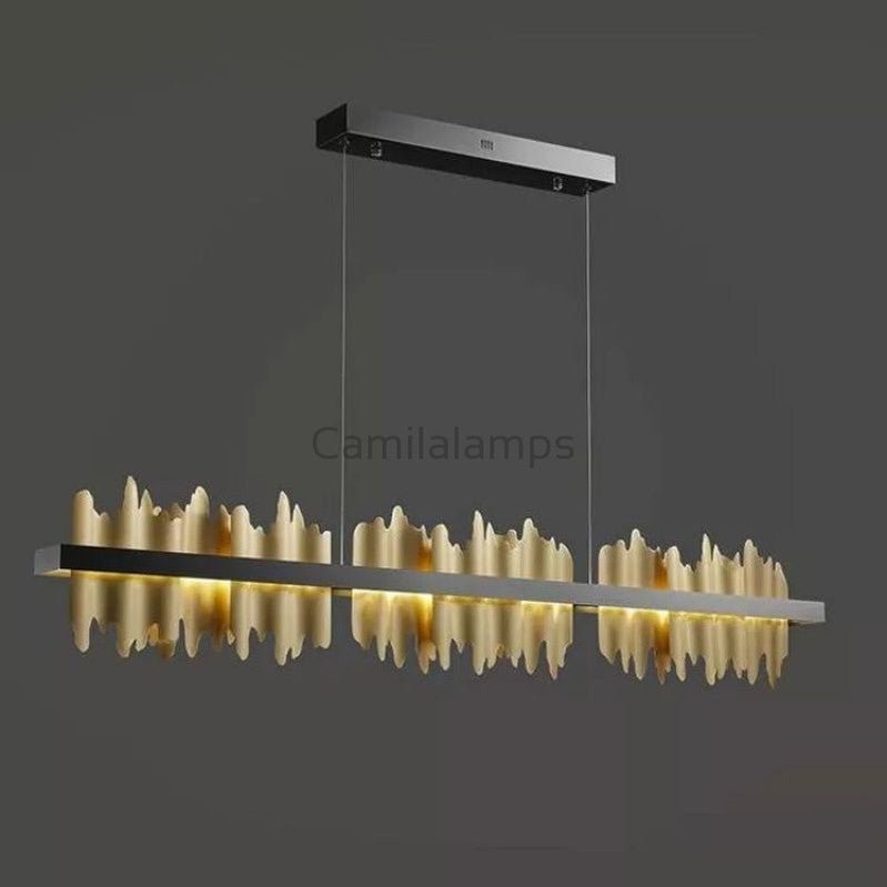 Lior Modern Sculpture Linear Chandelier - Camilalamps - CAM - HI007