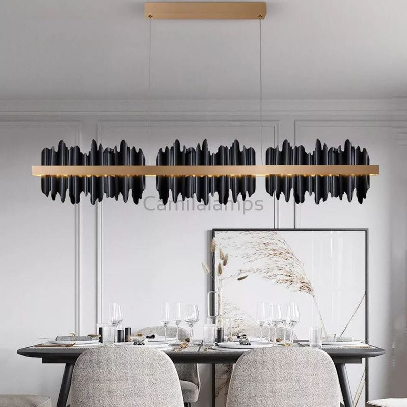 Lior Modern Sculpture Linear Chandelier - Camilalamps - CAM - HI007
