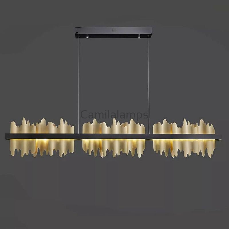 Lior Modern Sculpture Linear Chandelier - Camilalamps - CAM - HI008