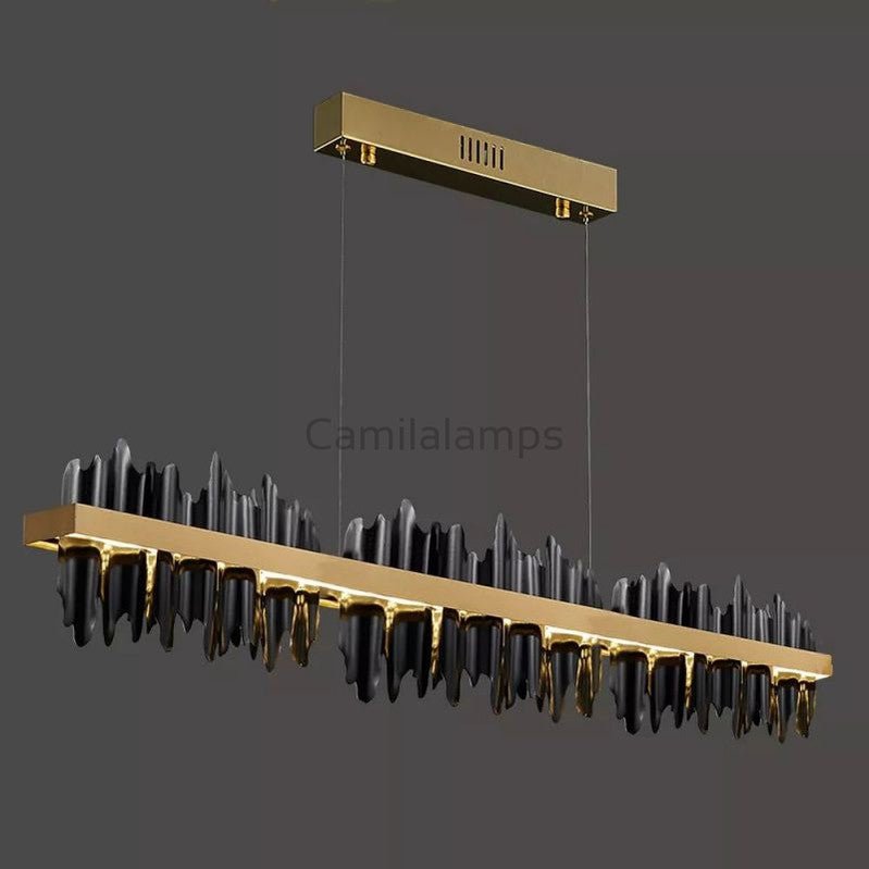 Lior Modern Sculpture Linear Chandelier - Camilalamps - CAM - HI007