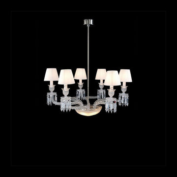 Lliana Classic Luxury Oval K9 Crystal Chandelier 6 Lights - Camilalamps - Ca-10043