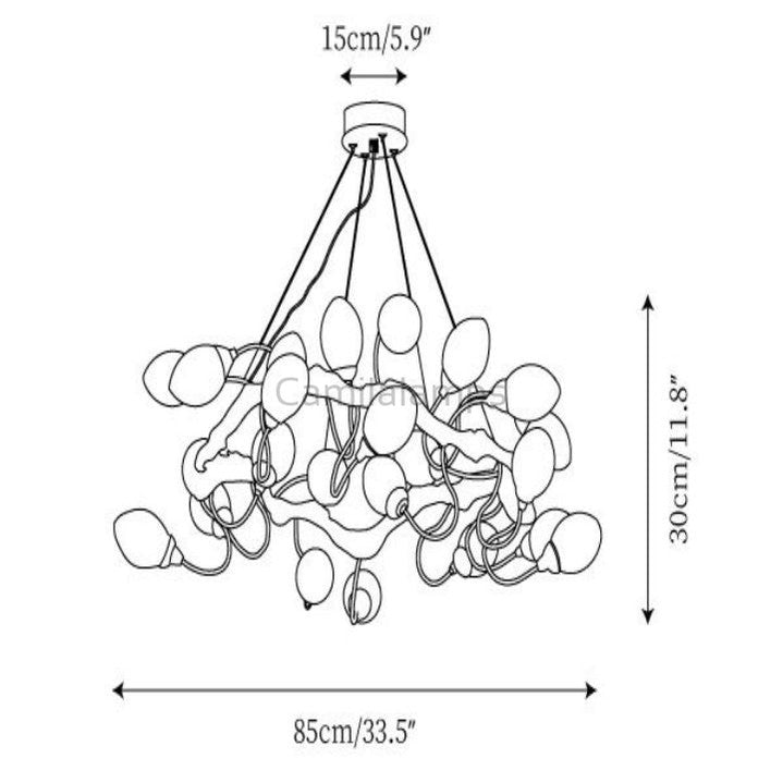 Lotus Brass Chandeliers - Camilalamps - Ca-1BU2024-1C1869