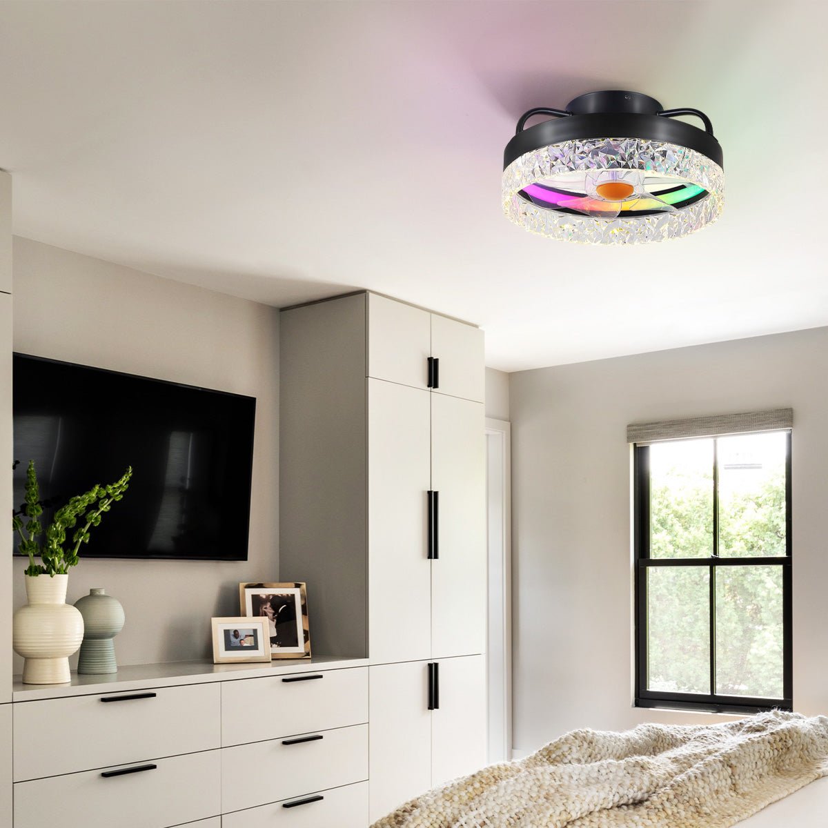 Low Profile Ceiling Fan Light with Remote 13" - Camilalamps - CA - Fan13 - 3
