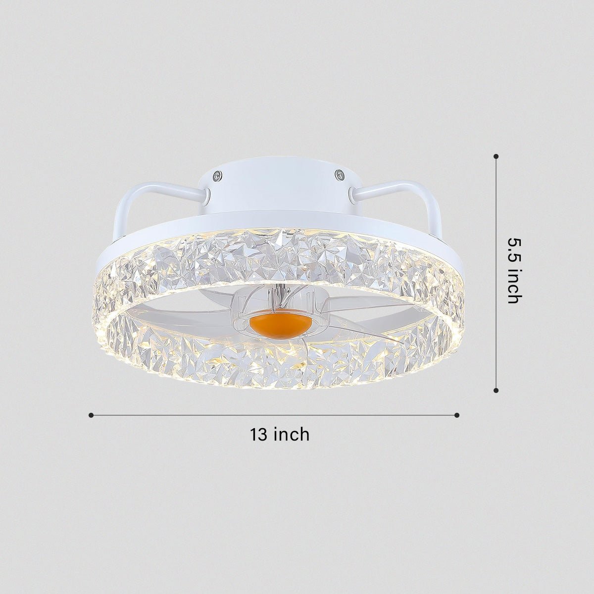 Low Profile Ceiling Fan Light with Remote 13" - Camilalamps - CA - Fan13 - 3
