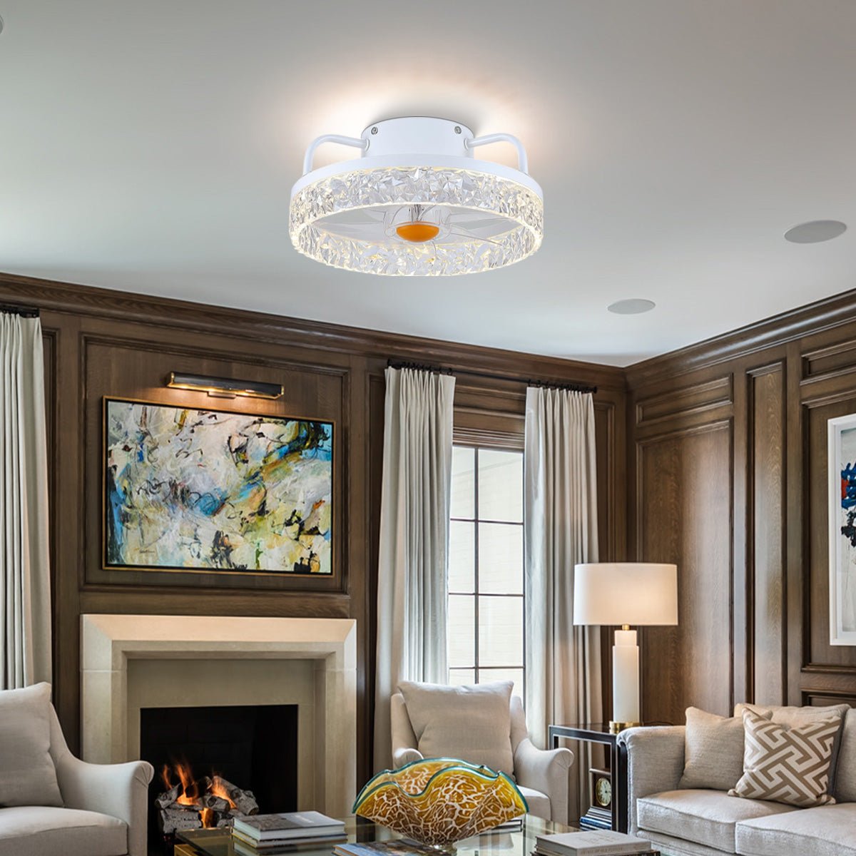 Low Profile Ceiling Fan Light with Remote 13" - Camilalamps - CA - Fan13 - 3