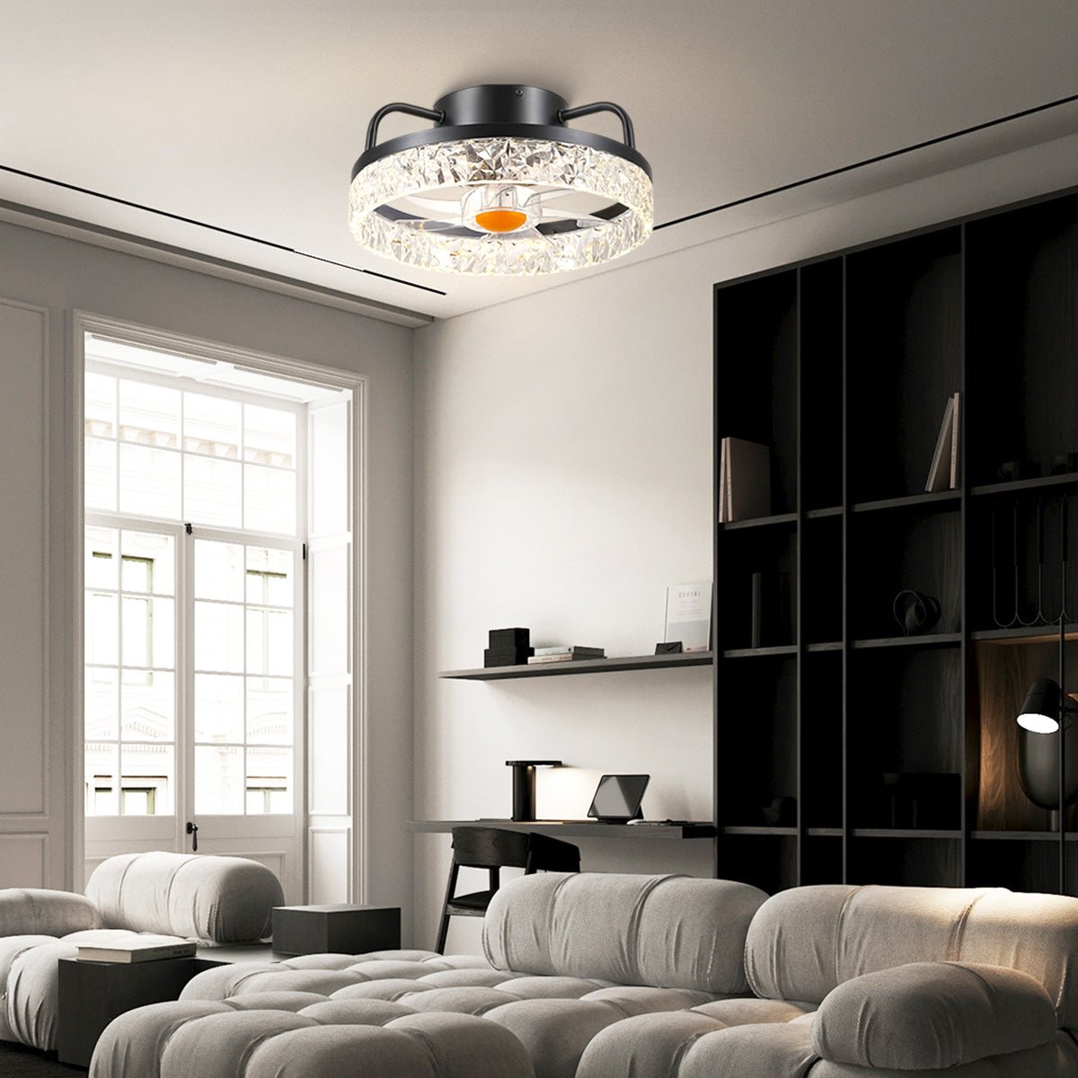 Low Profile Ceiling Fan Light with Remote 13" - Camilalamps - CA - Fan13 - 3