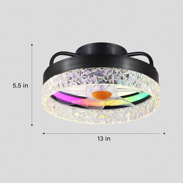 Low Profile Ceiling Fan Light with Remote 13" - Camilalamps - CA - Fan13 - 1
