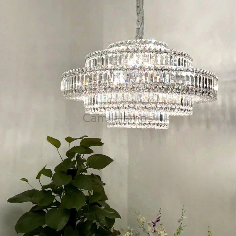 Luxury Cake Shape Living Room Crystal Chandelier - Camilalamps - CAM1728