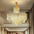 Luxury Hotel Hallway Ceiling Lighting Fixture Large Round Crystal Chandelier - Camilalamps - CA-LHCLFQ-3