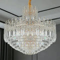 Luxury Hotel Hallway Ceiling Lighting Fixture Large Round Crystal Chandelier - Camilalamps - CA-LHCLFQ-7