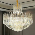 Luxury Hotel Hallway Ceiling Lighting Fixture Large Round Crystal Chandelier - Camilalamps - CA-LHCLFQ-5