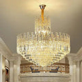 Luxury Hotel Hallway Ceiling Lighting Fixture Large Round Crystal Chandelier - Camilalamps - CA-LHCLFQ-9