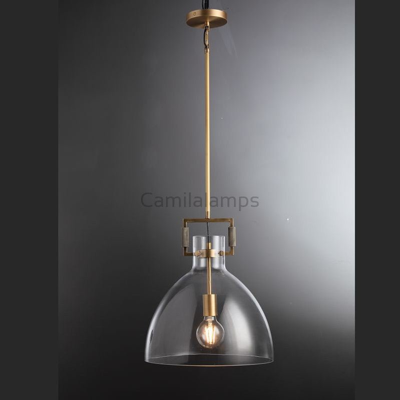 Machine Glass Cloche Pendant 10"14"18" - Camilalamps - CA - IM2023 - R0073