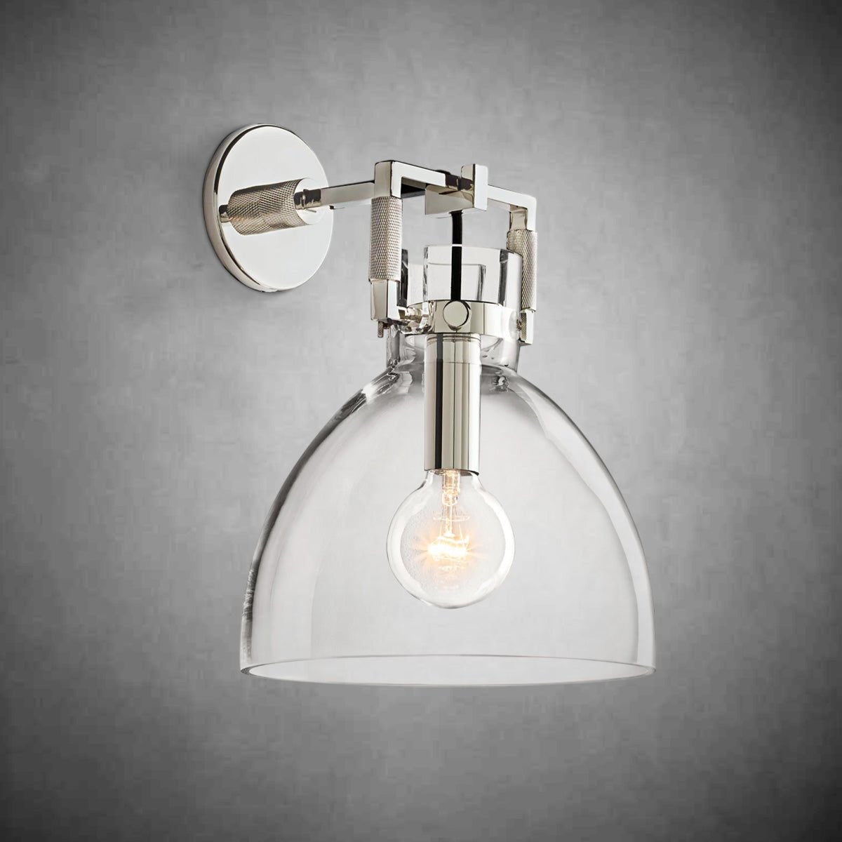 Machine Glass Cloche Sconce - Camilalamps - CAARHWS - 2561157