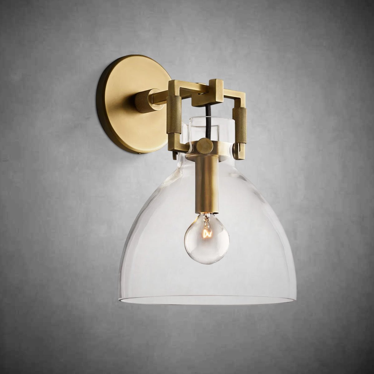 Machine Glass Cloche Sconce - Camilalamps - CAARHWS - 2561158