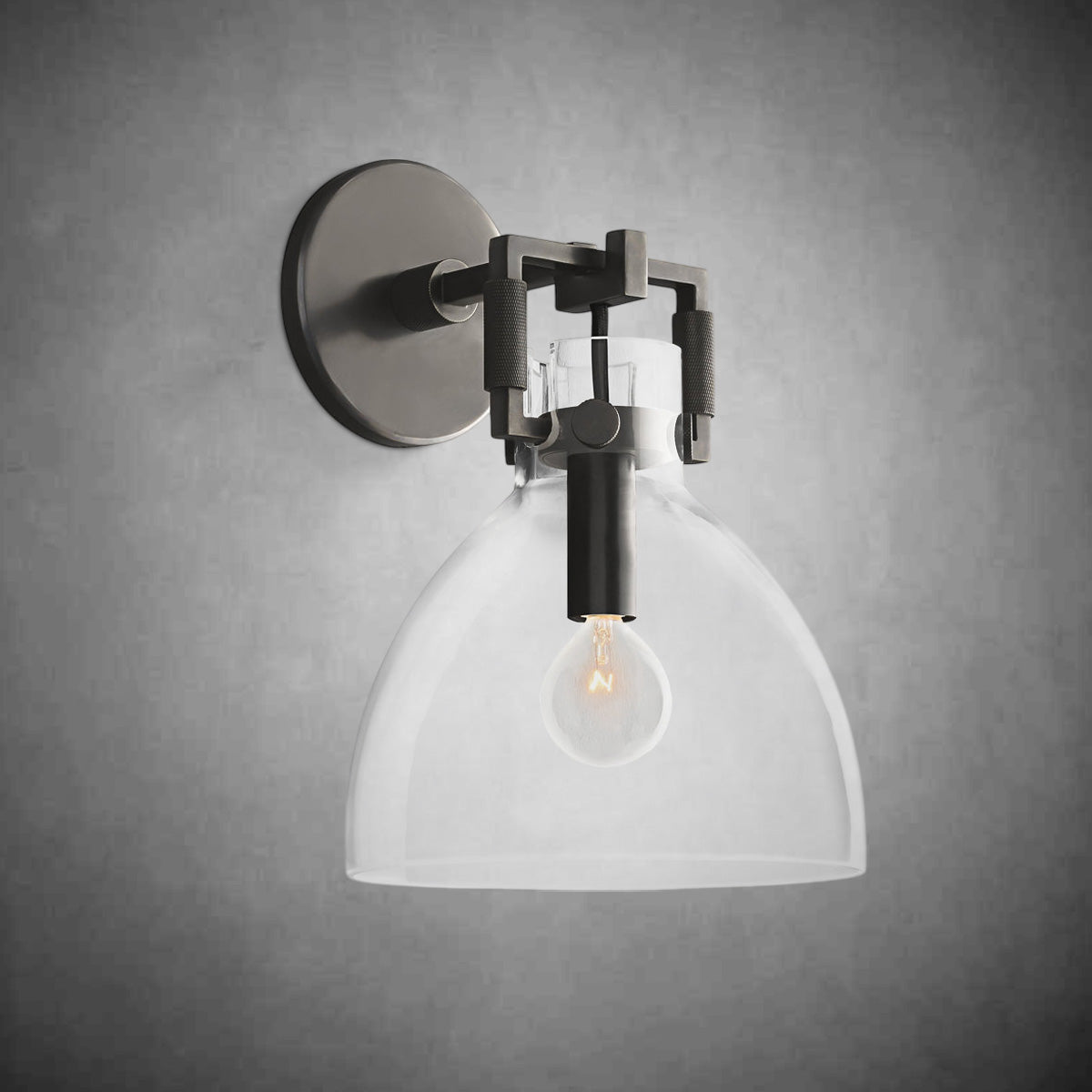 Machine Glass Cloche Sconce - Camilalamps - CAARHWS - 2561160